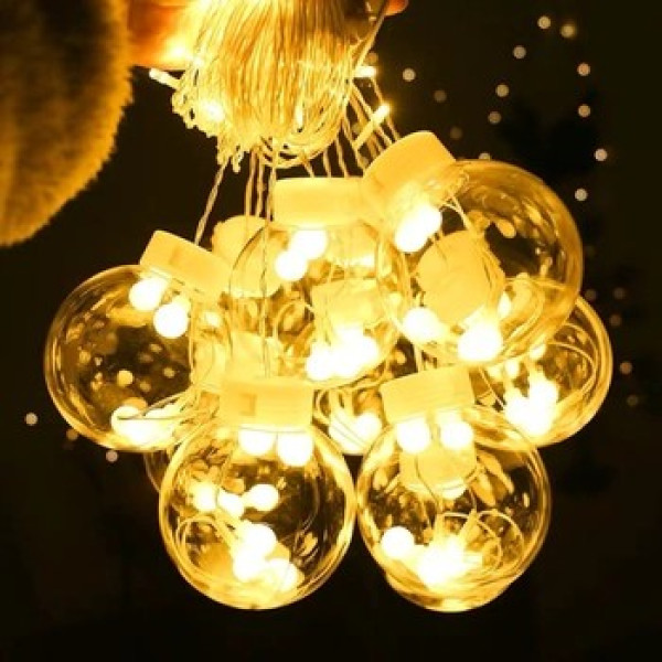 Гирлянда Шары, 10 LED шаров, теплый белый 3x2 м, 200 LED RD-248