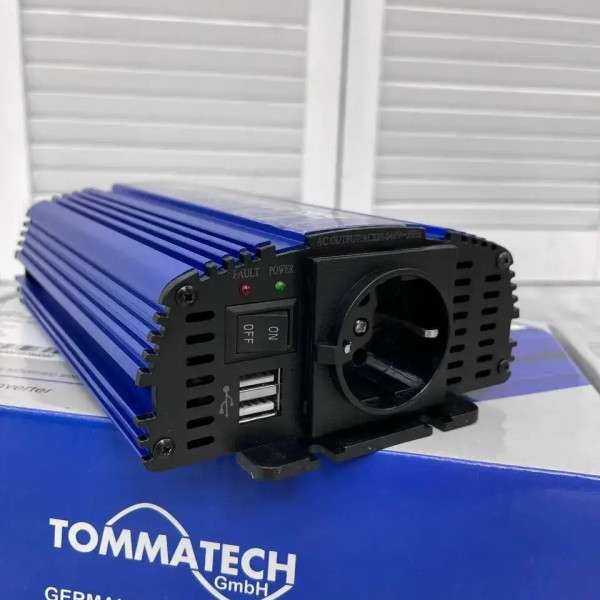 Инвертор напряжения Tommatech MS-600, 12V/220V, 600W с модифицированной синусоидой