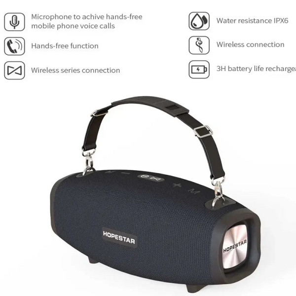 Портативна бездротова bluetooth колонка з FM радіо Hopestar H41