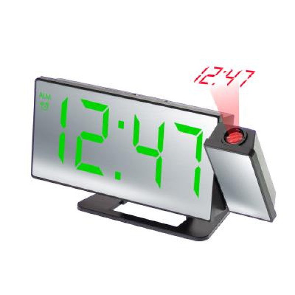 Сетевые часы VST-896-4 (зеленый с проекцией; USB)