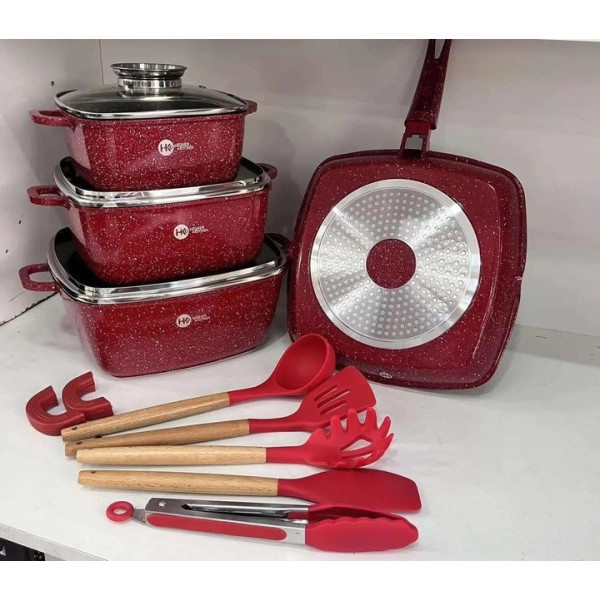 Набір граніт посуду Higher Kitchen НК-317 (14 предметів)