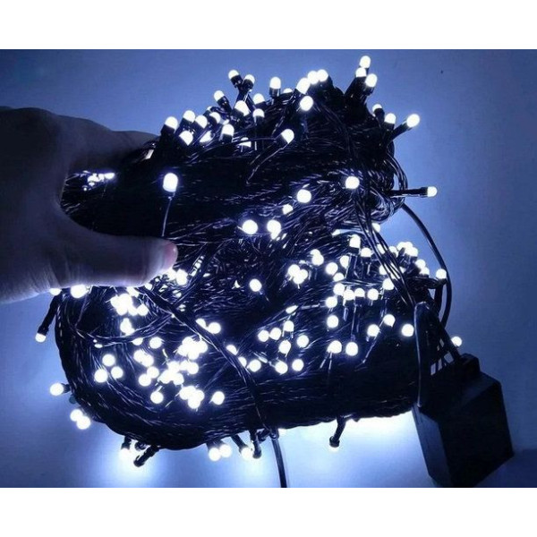 Гірлянда ВУЛИЦЯ 100LED RD-7060 (Провід-Чорний) (Колір Білий)