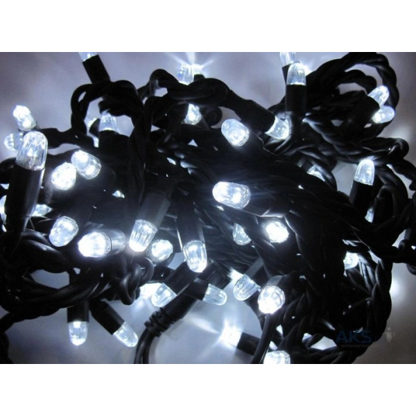 Гірлянда ВУЛИЦЯ 100LED RD-7060 (Провід-Чорний) (Колір Білий)