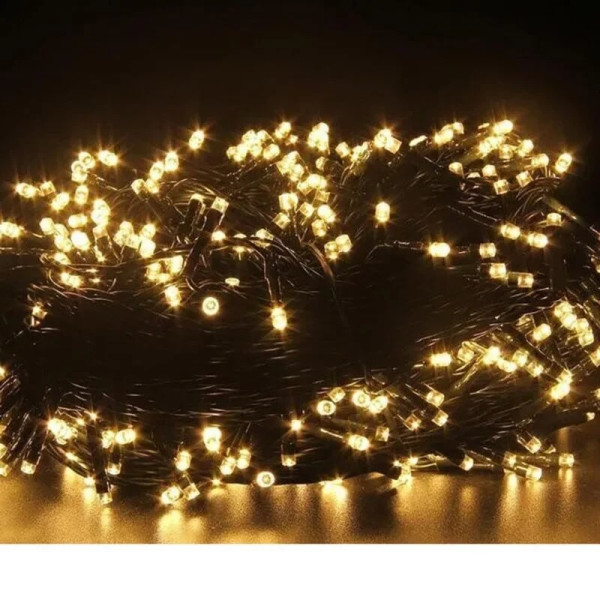 Гірлянда ВУЛИЦЯ 200LED RD-7062 (Провід-Чорний) (Колір Теплий)
