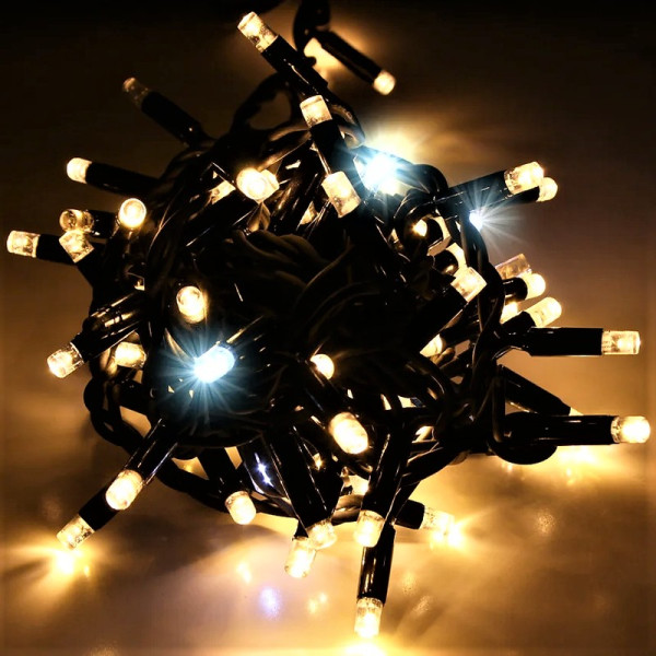 Гірлянда ВУЛИЦЯ 200LED RD-7062 (Провід-Чорний) (Колір Теплий)