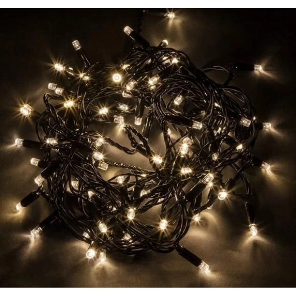Гирлянда внутр. 100LED RD-7129 (9 м) (Провод-Чёрный) (Цвет Теплый)