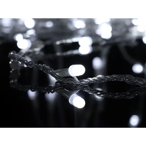 Гірлянда Водоспад прозорий провід біла матова лампа кругла 2,0мХ2,0м 240LED (білий) IT-RAINS- 240-W-2