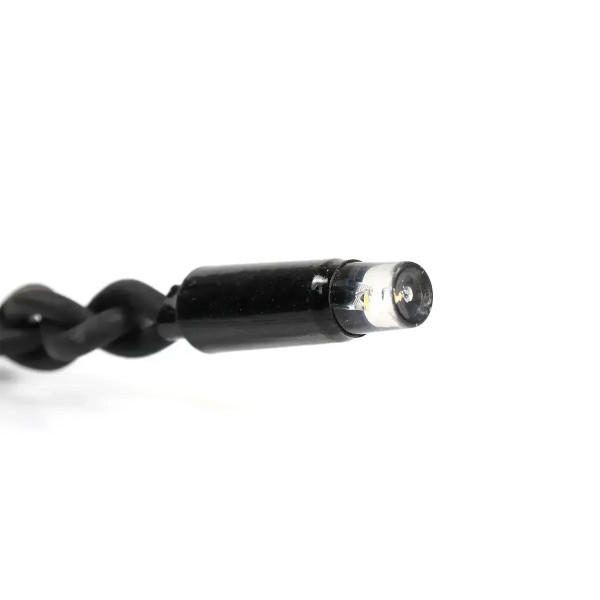 Гирлянда Дождь черный провод 3,3мм с вилкой прозрачная цилиндрическая лампа уличная 120LED (синий) 120-SHORT-CURTAIN-B-2N