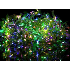 Гирлянда 240LED COPPER-WIRE-240M-3 медный провод Штора (2,0мХ1,5м Листья) (микс)