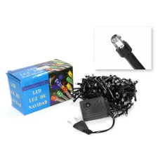 Гірлянда 200LED LED200W-7 (чорний провід) (лампа Рубінка) (білий)