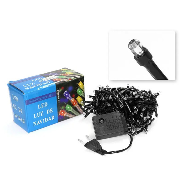 Гірлянда 200LED LED200W-7 (чорний провід) (лампа Рубінка) (білий)