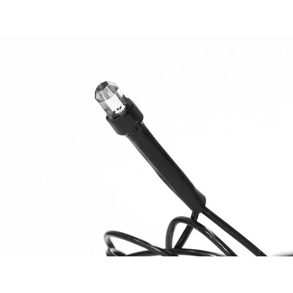 Гірлянда 200LED LED200W-7 (чорний провід) (лампа Рубінка) (білий)