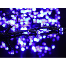 Гірлянда 300LED LED300B-8 (чорний провід) (лампа Рубінка велика) (синій)