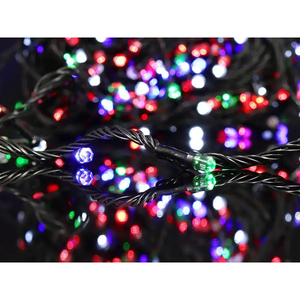 Гірлянда 500LED LED500M-8 (чорний провід) (лампа Рубінка велика) (мікс)
