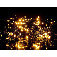 Гірлянда 200LED LED200WW-12-1 (чорний провід) (прозора кругла лампа) (теплий білий) 