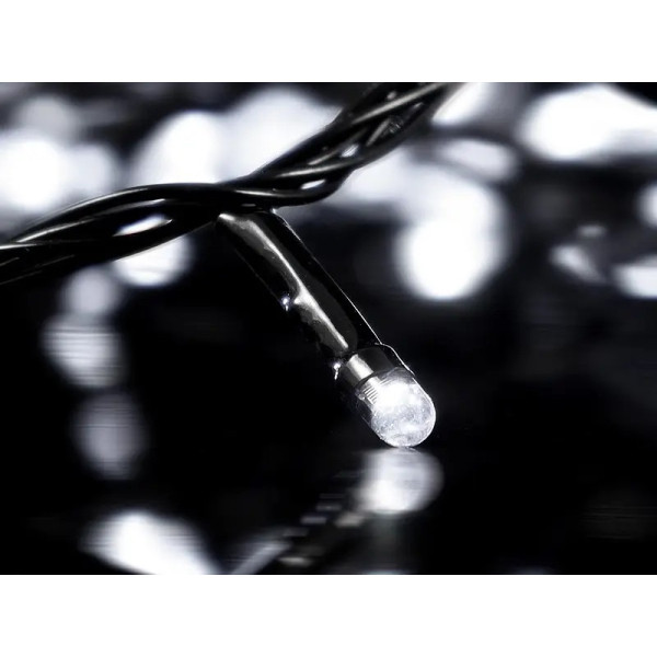 Гірлянда 500LED LED500W-12-1 (чорний провід) (прозора кругла лампа) (білий)