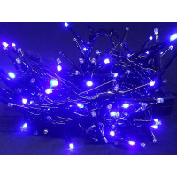 Гірлянда 100LED LED100B-10-2 чорний провід циліндрична маленька лампа (синій)