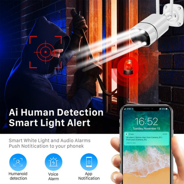 Уличная камера видеонаблюдения CAMERA C16 TUYA APP WIFI IP 3.0mp