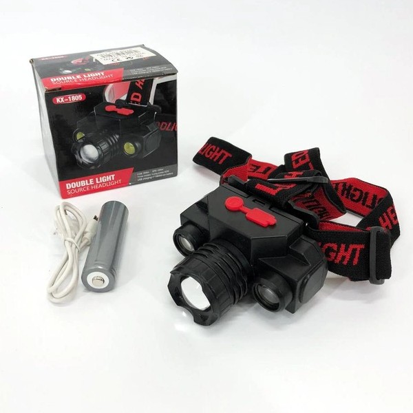 Налобный фонарь Bailong BL-1805 COB XPE 18650 (USB Зарядка)