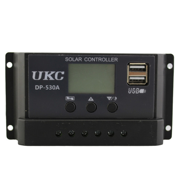 Контроллер заряда от солнечной батареи UKC DP-530A (30A)