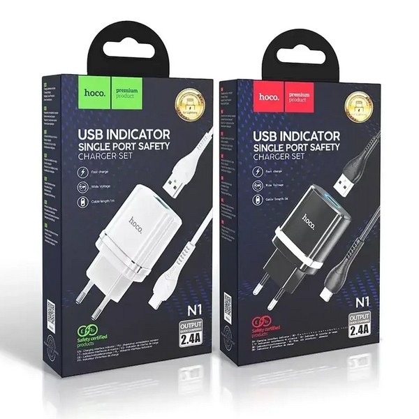 Зарядний пристрій з кабелем USB - Lightning Hoco N1 Ardent