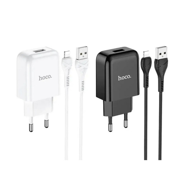 Зарядний пристрій з кабелем USB - Lightning Hoco N2 Vigour