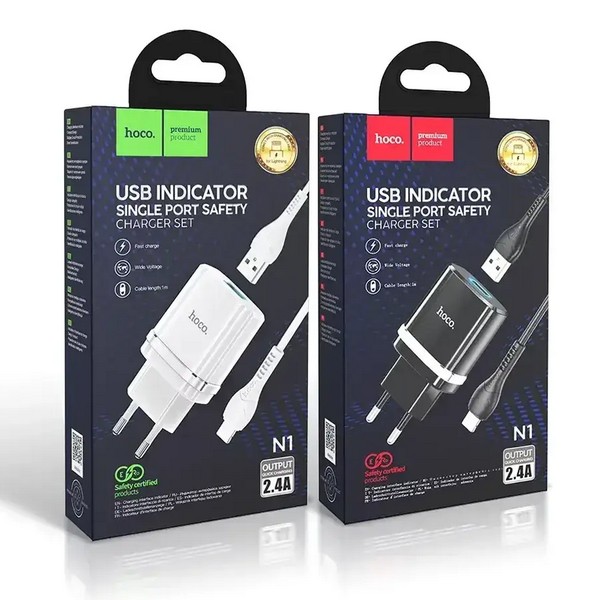 Зарядний пристрій з кабелем USB - micro USB Hoco N1 Ardent