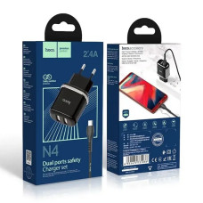 Зарядний пристрій Hoco N4 Aspiring  USB - micro USB (2 USB) (2.4A)