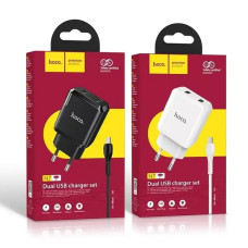 Зарядний пристрій Hoco N7 Speedy USB - micro USB (2USB) (2.4A)