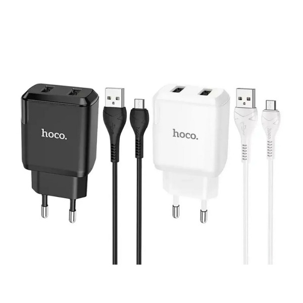 Зарядний пристрій Hoco N7 Speedy USB - micro USB (2USB) (2.4A)