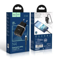 Зарядний пристрій Hoco N4 Aspiring USB - Type-C (2USB) (2.4A)