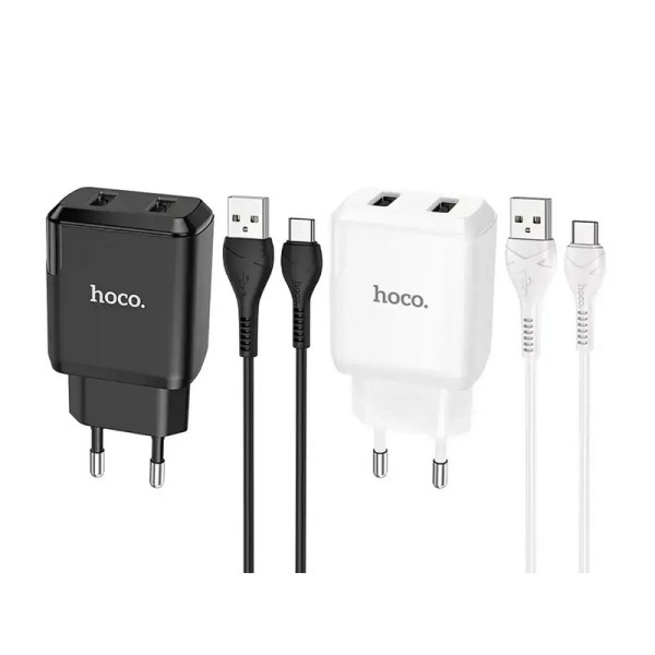 Зарядний пристрій Hoco N7 Speedy USB - Type-C (2USB) (2.4A)