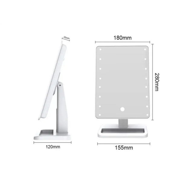 Косметичне дзеркало з LED підсвічуванням 22led