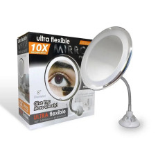 Косметическое зеркало с гибкой ножкой и LED подсветкой