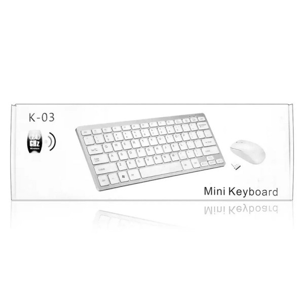 Комплект с беспроводной клавиатурой и мышкой K03