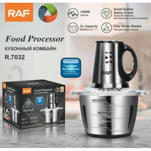 Кухонный блендер из нержавеющей стали RAF R7032 (3 л) (1OOO Вт)