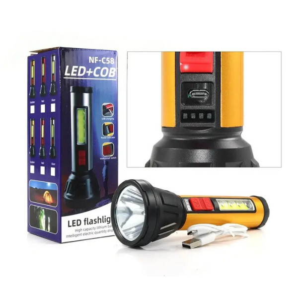 Ручной фонарь LED+COB NF-C58