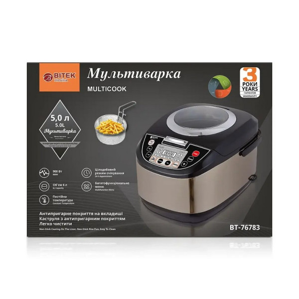 Мультиварка BITEK BT-76783 (5,0л) (900Вт)