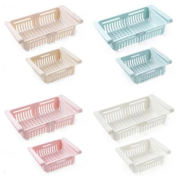 Раздвижной пластиковый контейнер для хранения продуктов в холодильнике storage rack