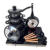 Набор круглых кастрюль + силиконовых принадлежностей Higher Kitchen НК-316 (17 предметов)