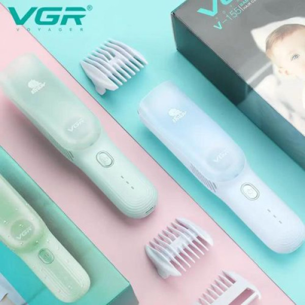 Машинка (триммер) для стрижки детей VGR Baby V-155, 3 насадки, беспроводная