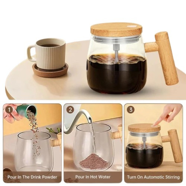 Электрическая чашка для перемешивания кофе Coffee stirring cup (400 мл)