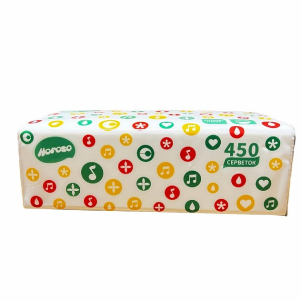 М'які тришарові сухі серветки HOROSO 01, 20х20см, 450шт