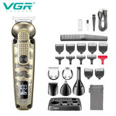 Набор для стрижки VGR 6 в 1 V-095, 16 насадок, LED display