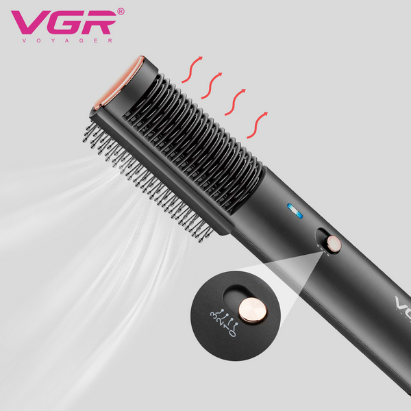 Фен-щетка стайлер VGR 3 в 1 V-490, 3 режима, сменная насадка, керамическое покрытие