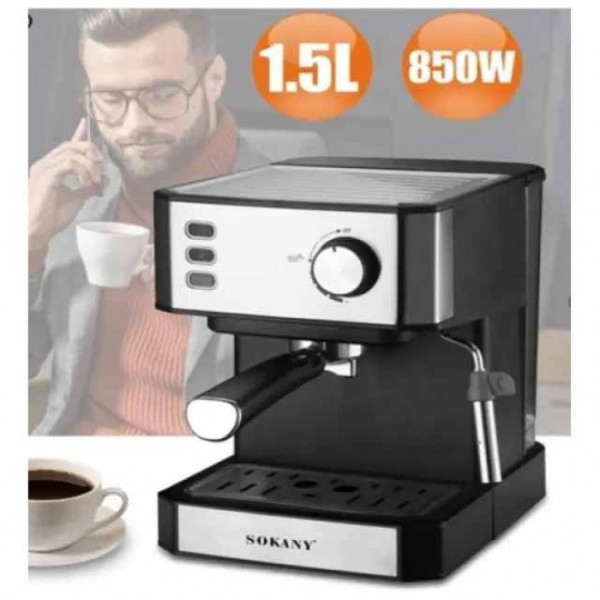 Кофемашина электрическая рожковая полуавтомат SOKANY SK-04005,1.5л, 850вт
