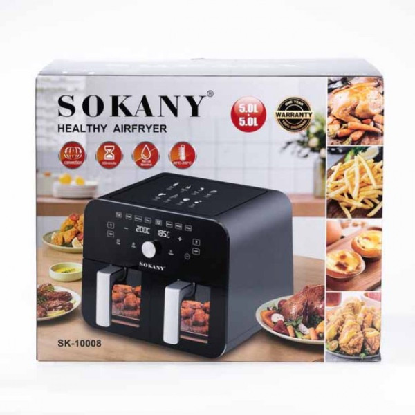 Мультипіч (Аерогриль) з регулюванням температури та таймером SOKANY SK-10008, 10л, 2400вт