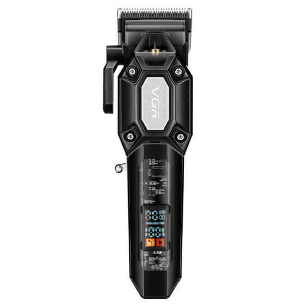 Аккумуляторная машинка для стрижки (clipper) VGR V-600 BLACK, 6 насадок, регулятор высоты, LED display, 7000 RPM