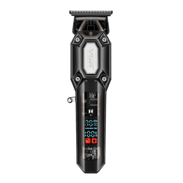 Триммер VGR V-900 BLACK, 4 насадки, LED display, 7000 RPM