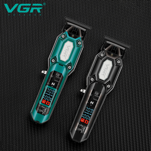 Триммер VGR V-900 BLACK, 4 насадки, LED display, 7000 RPM